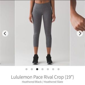 Lululemon Athletica Heathered Black Leggings
